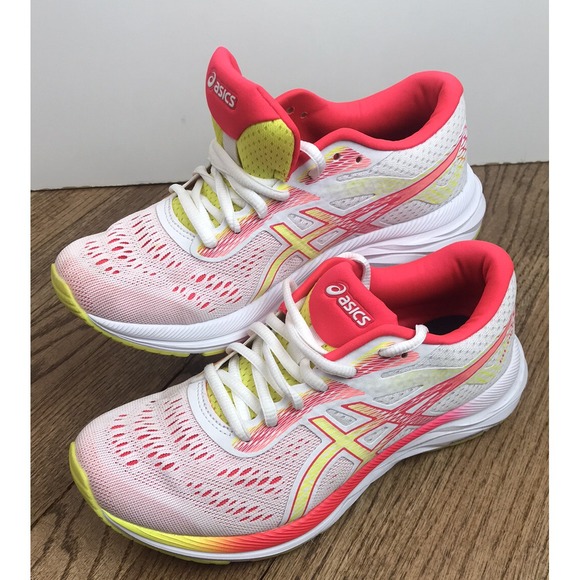 Asics Women's Gel-Excite 6 White Orange 1012A150 Running Shoes Size 6 EUC Mint - Picture 3 of 9